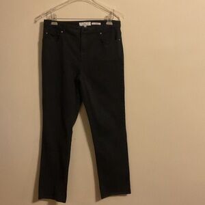 Jones New York Black Straight Leg Jeans